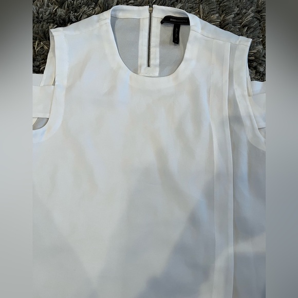 BCBGMaxAzria Bethy Asymmetrical White Top - Picture 5 of 7